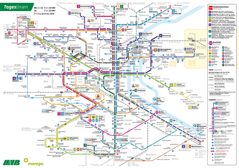 Liniennetzplan Magdeburg - Tag